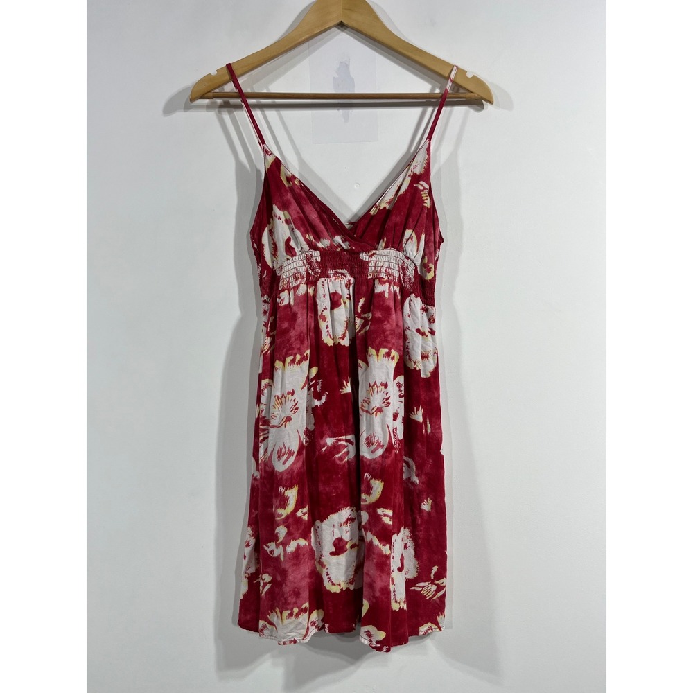 SO WearIt Babydoll Y2K Resort Festival Boho Floral‎ Smocked Dress Womens Medium